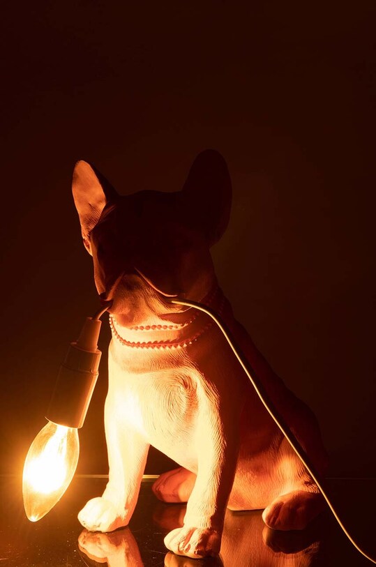 Salon i sypialnia J-Line lampa stołowa Bulldog 32515 różowy
