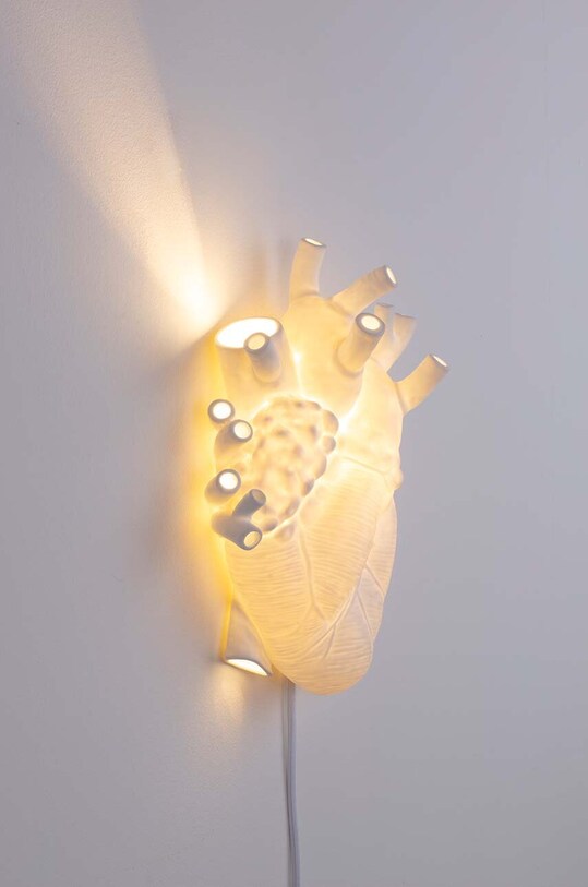 Salon i sypialnia Seletti lampa stołowa Heart Lamp 09925 biały