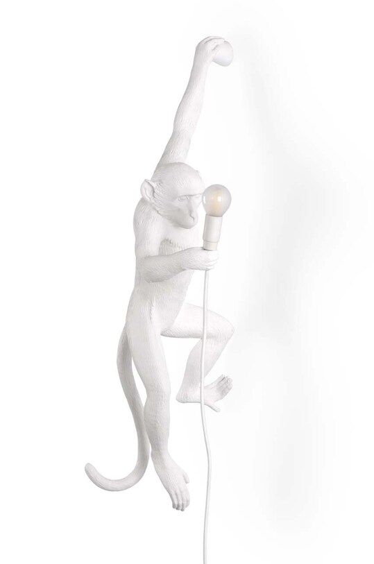 Seletti lampă de perete The Monkey Lamp Hanging alb 14881