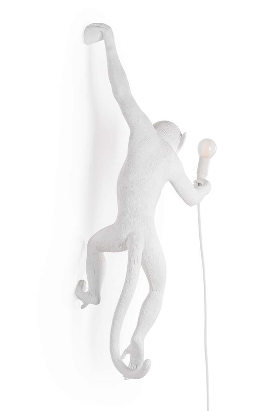 Seletti lampă de perete The Monkey Lamp Hanging 14881 alb AA00