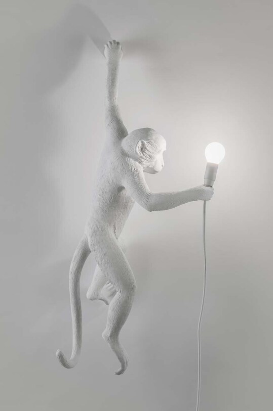 Seletti lampă de perete The Monkey Lamp Hanging alb 14881