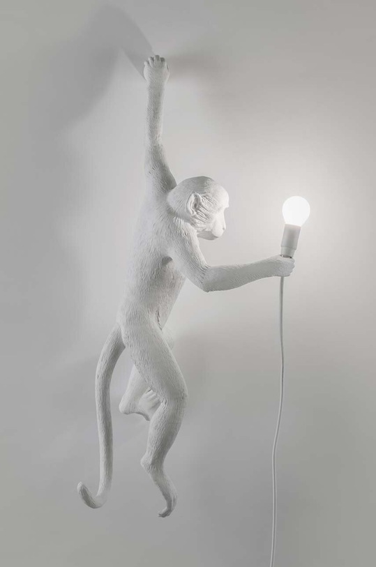 Seletti lampa ścienna The Monkey Lamp Hanging biały 14881