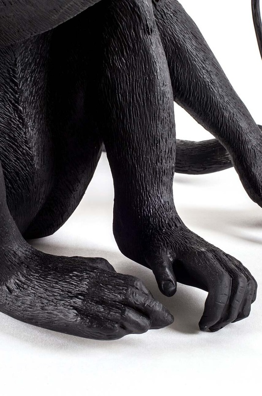 Σαλόνι και υπνοδωμάτιο Επιτραπέζιο φωτιστικό Seletti Monkey Lamp Sitting 14922 μαύρο