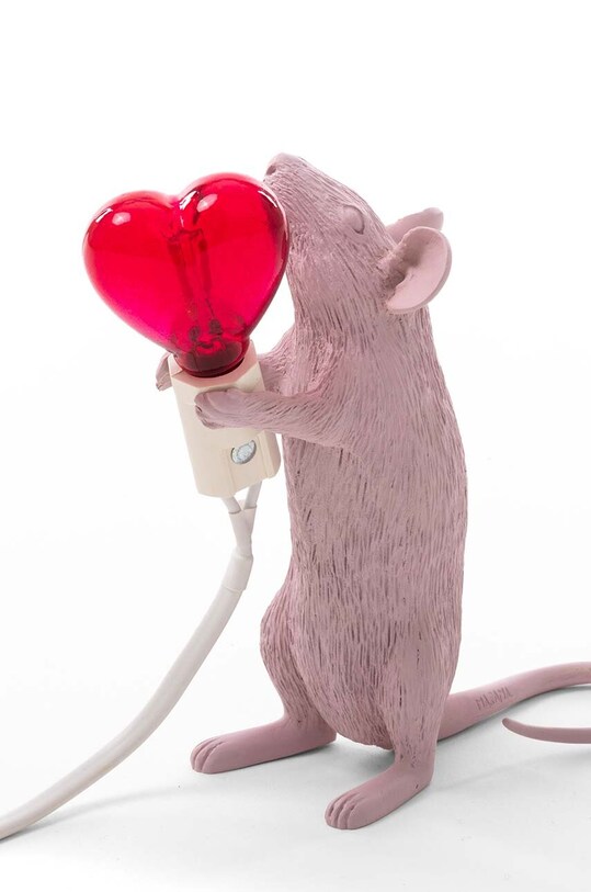 Nappali és hálószoba Seletti asztali lámpa Mouse Lamp Step 15220SV rózsaszín
