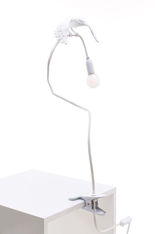 Настільна лампа з затискачем Seletti Sparrow білий 15311.
