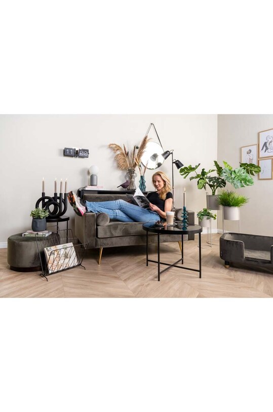 Stolná lampa Leitmotiv Gala sivá LM1892GY