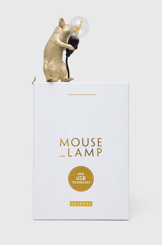 Вітальня та спальня Настільна лампа Seletti Mouse Mac 15231 золотий
