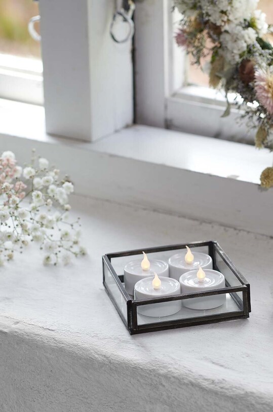 Sada LED světýlek Sirius Lone Tealights 4-pack bílá 35000