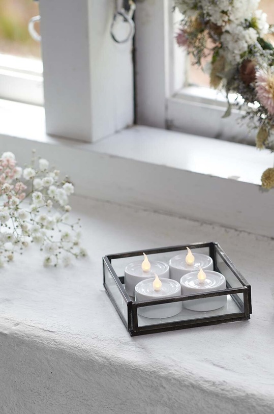 Φωτιστικό σετ led Sirius Lone Tealights 4-pack λευκό 35000