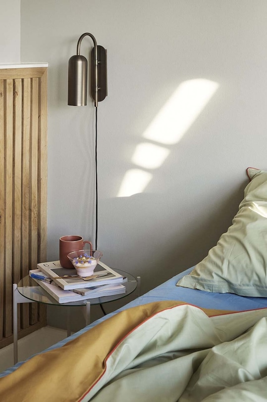 Вітальня та спальня Настінна лампа Hübsch Zenith 991507 коричневий