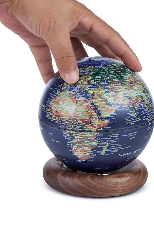 Гостиная и спальня Беспроводная led лампа Gingko Design Atlas Globe Mini G038M.WT голубой