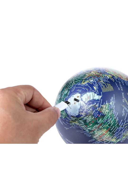 Gingko Design lampă led fără fir Atlas Globe Large G038L.WT albastru