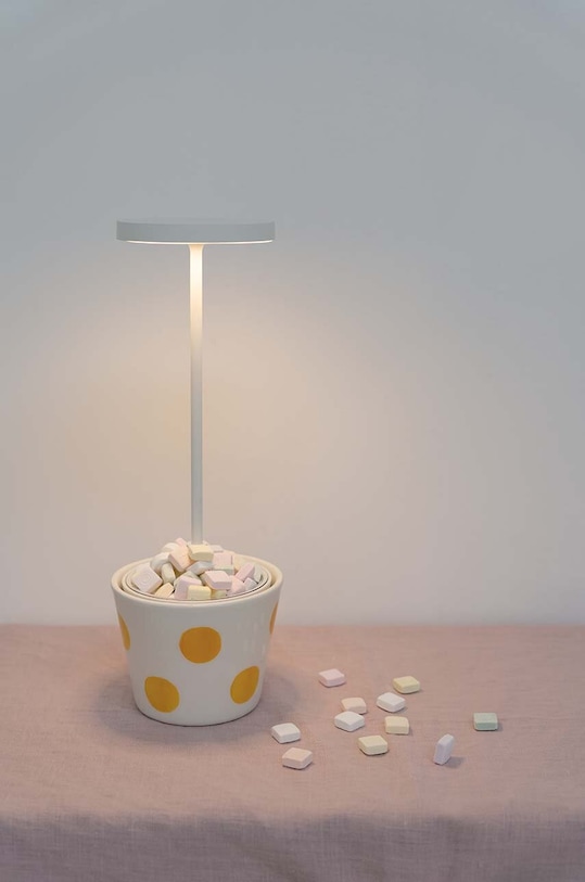 Вітальня та спальня Світлодіодна бездротова настільна лампа Zafferano Poldina Reverso LD0420B3 білий