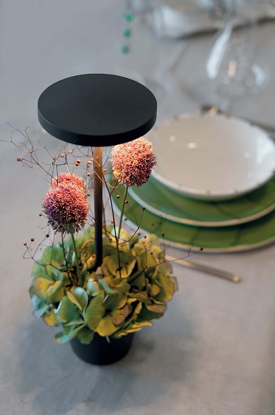 Zafferano lampă de masă led fără fir Paldina Reverso negru LD0420N3