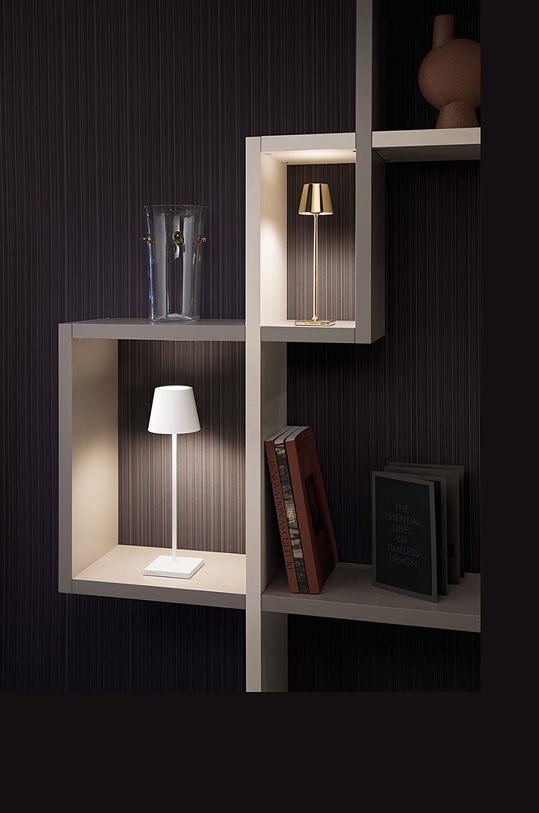 Salon i sypialnia Zafferano lampa stołowa bezprzewodowa led Poldina Micro LD0490O3 żółty