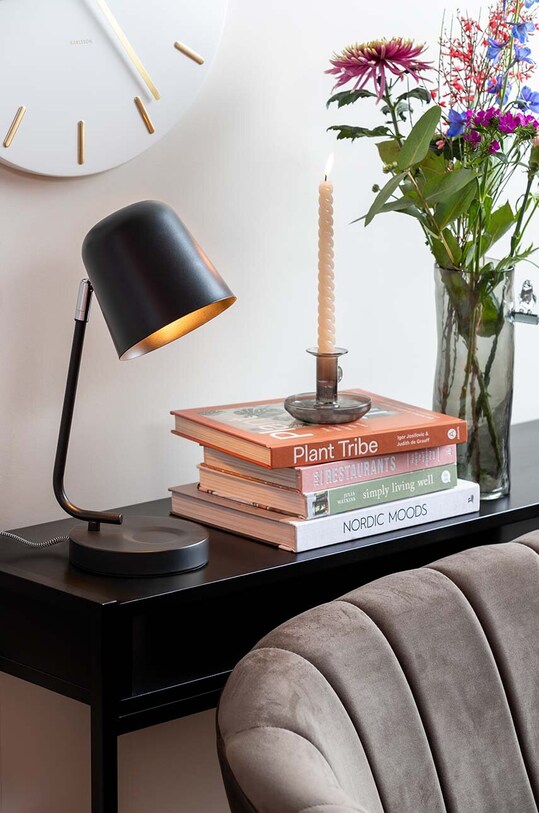 Leitmotiv lampa stołowa Encantar czarny LM2171BK