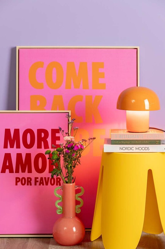 Salon i sypialnia Leitmotiv lampa stołowa Fat Mushroom Mini LM2157OR pomarańczowy