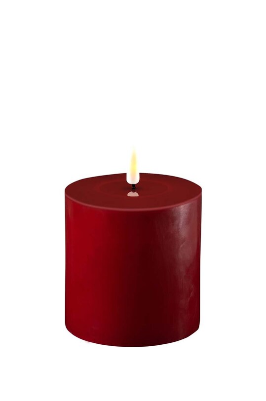 Deluxe Homeart lumânare led 10 x 10 cm burgundia RF.0060