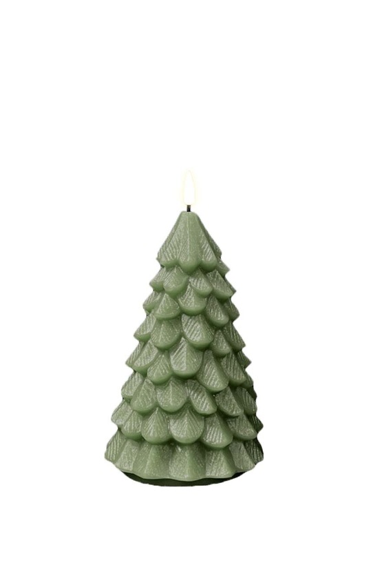 LED svíčka Deluxe Homeart 16 cm zelená RF.XMAS.0006