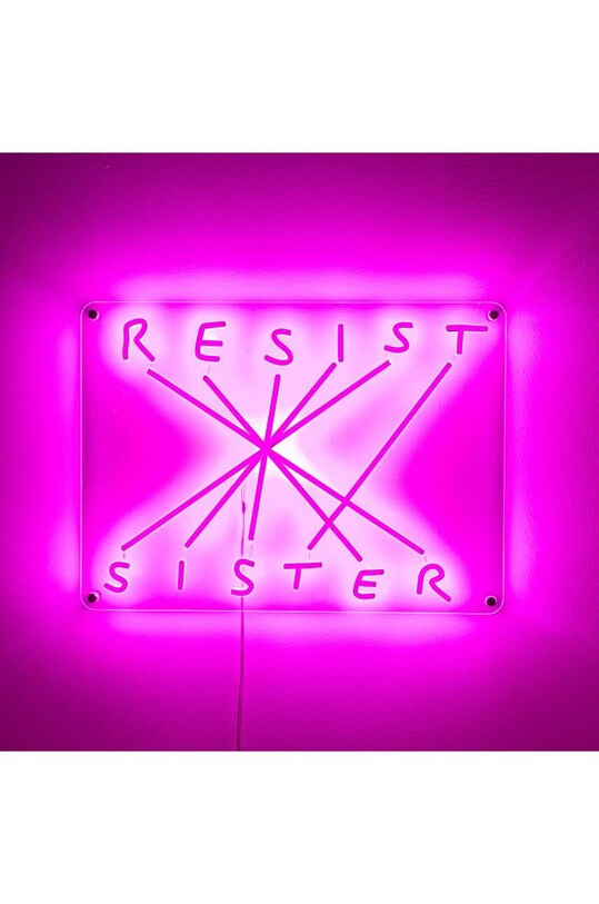 Seletti decorațiune perete led Resist Sister 13007.. roz AA00