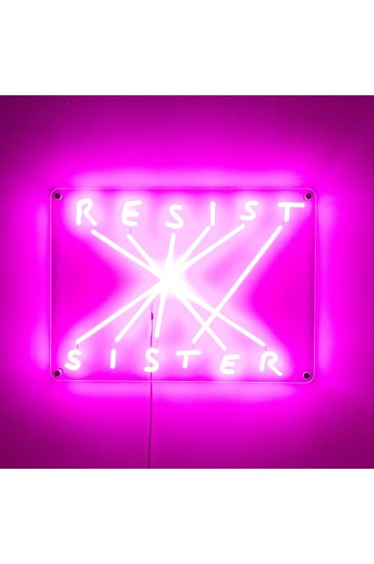 Living și dormitor Seletti decorațiune perete led Resist Sister 13007.. roz