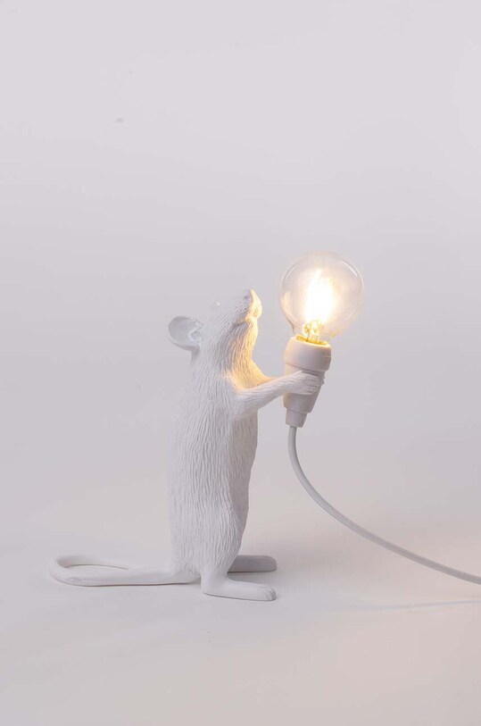 Настільна лампа Seletti Mouse Lamp Step білий 15220.