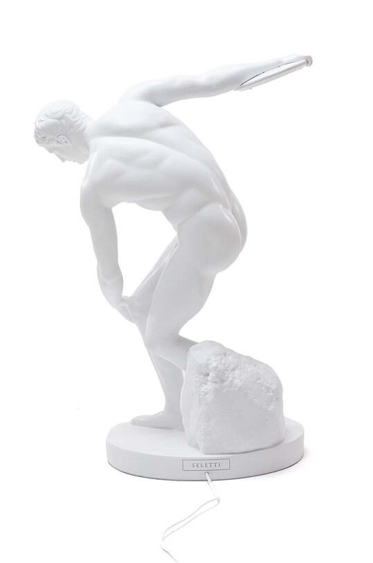 Вітальня та спальня Настільна лампа Seletti Discobolux Lamp 14807. білий