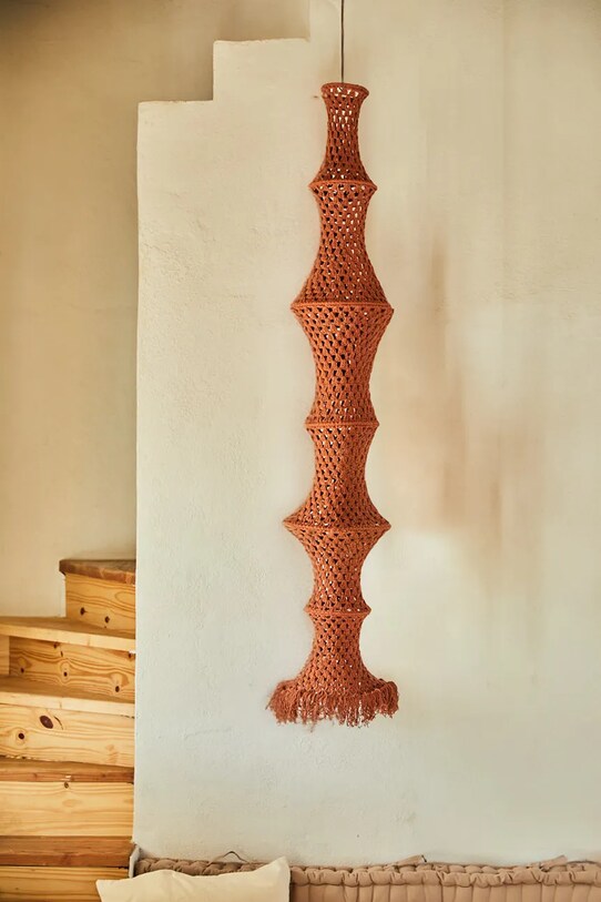 Living și dormitor Calma House abajur pentru lampă suspendată Pleko 30 x 180 cm. PLEKO.L30180.TIE multicolor