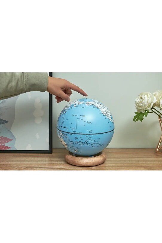 Gingko Design dekoracja led AtlasGlobe Lightblue L biały G038L.AH