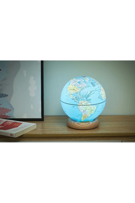 Gingko Design dekoracja led AtlasGlobe Lightblue L G038L.AH biały