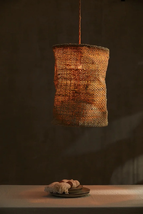 Calma House abajur Arena 38 x 60 cm ARENA.L3860.NAT galben