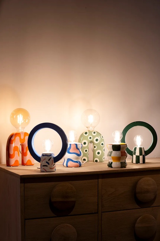 Salon i sypialnia Qué Rico lampa stołowa Hector 12 x 13,5 cm 148.01324 multicolor