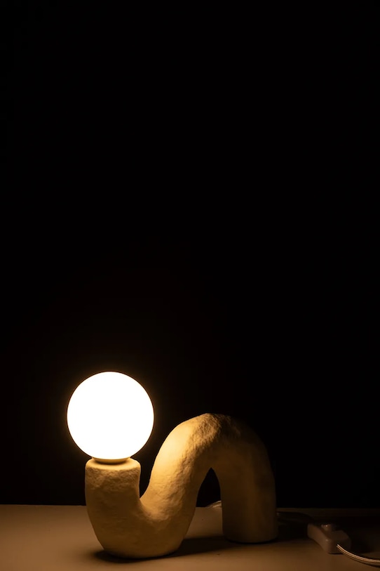 Salon i sypialnia J-Line lampa stołowa 48733 beżowy