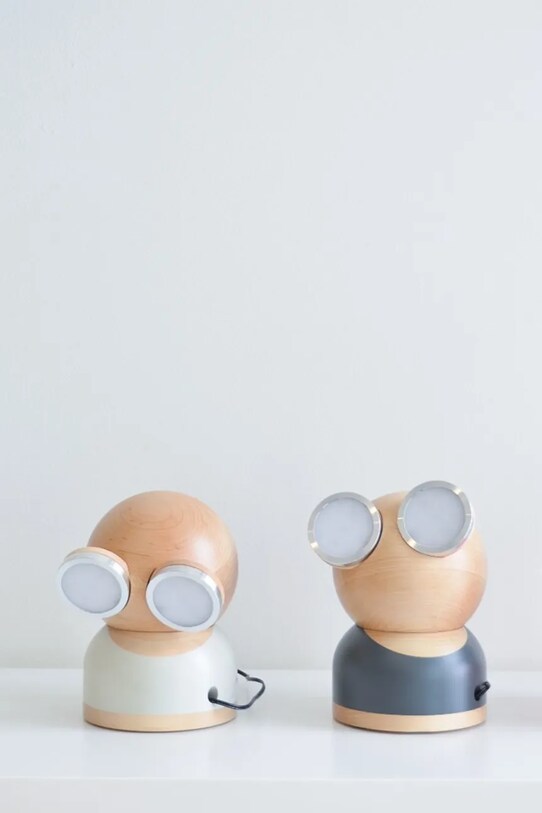 Led nočné svetlo Design Nest Mr Watt Goggle KB693MRWATTWOODRED červená AA00