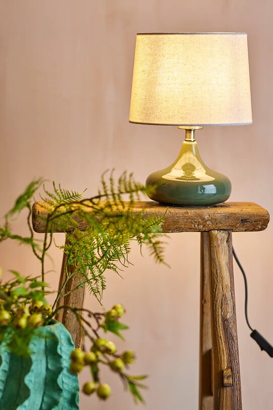Obývacia izba a spálňa Stolná lampa Bloomingville 21 x 28 cm 82068330 zelená