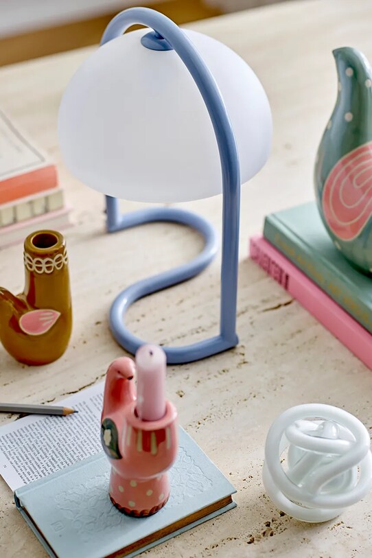 Stolní lampa Bloomingville Favour modrá 82058392
