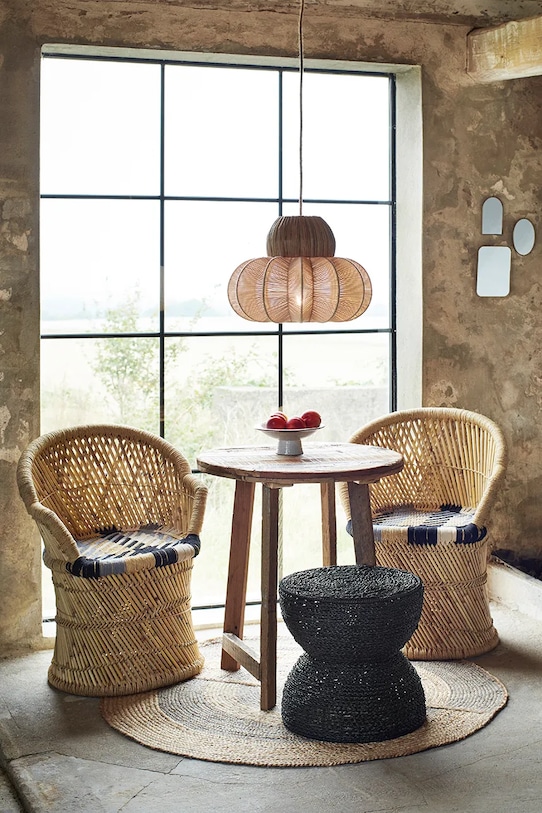 Obývacia izba a spálňa Závesná lampa Madam Stoltz 44 x 33 cm MSF.24.027.OF béžová