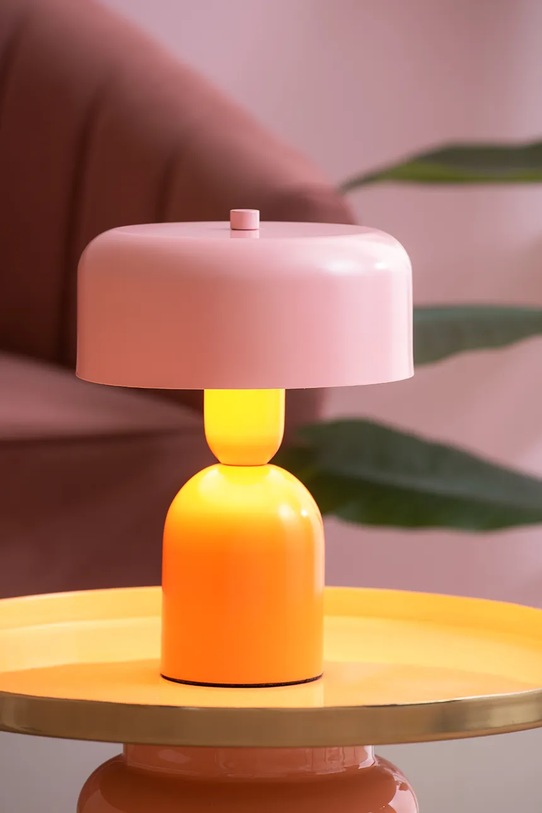 Salon i sypialnia Leitmotiv lampa stołowa led Double Funky LM2251OR pomarańczowy