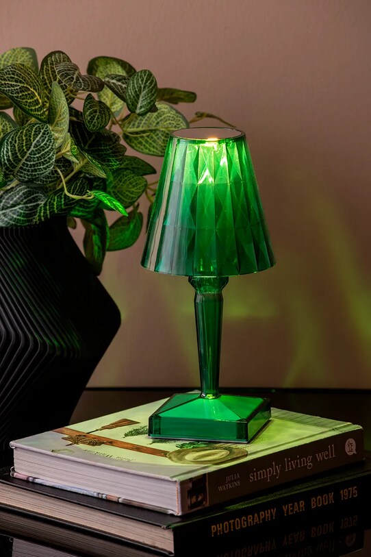 Leitmotiv lampa stołowa led Gem turkusowy LM2262GR