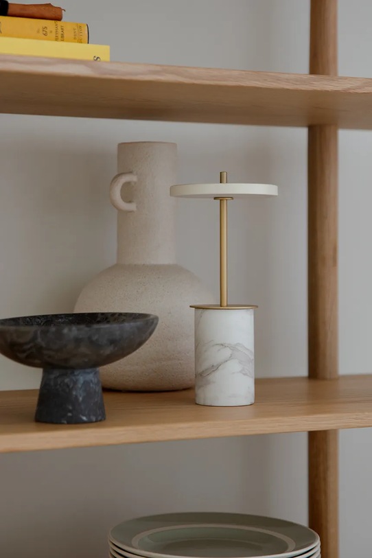 Salon i sypialnia Umage lampa stołowa bezprzewodowa led Asteria Move Mini 25,5 cm 2570.Umage biały