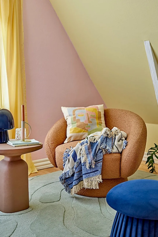 Salon i sypialnia Bloomingville lampa stołowa Paddy 20 x 26,5 cm 82068069 fioletowy