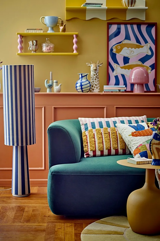 Bloomingville lampa stołowa Emmie 28 x 120 cm granatowy 82063033