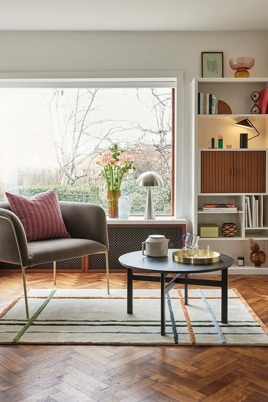 Hübsch lampa stołowa Mush 30 x 50 cm 991108 szary