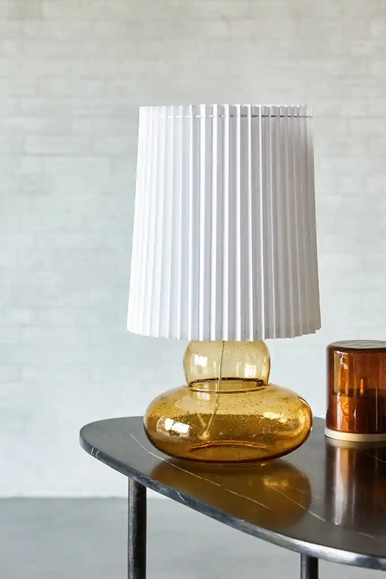 Salon i sypialnia House Doctor lampa stołowa HDRibe 55 x 27,5 cm 262320061 pomarańczowy