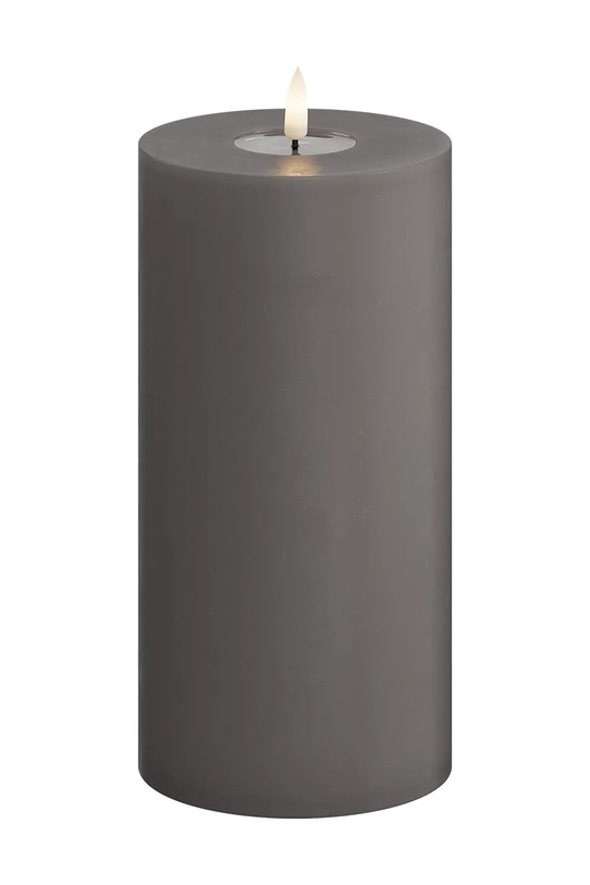 Deluxe Homeart świeca led Gra Bloklys 10 x 20 cm szary RF.0036