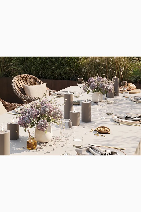 Led sveča Deluxe Homeart Gra Bloklys 10 x 20 cm RF.0036 siva AA00