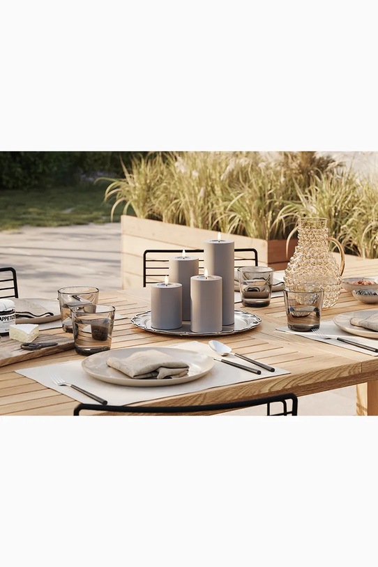 Led sveča Deluxe Homeart Gra Bloklys 10 x 15 cm RF.0035