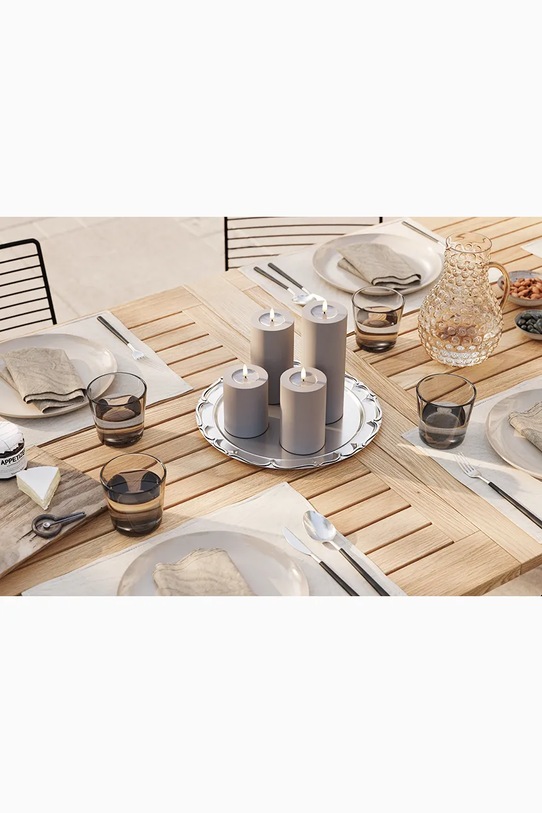 Led sveča Deluxe Homeart Gra Bloklys 10 x 15 cm RF.0035