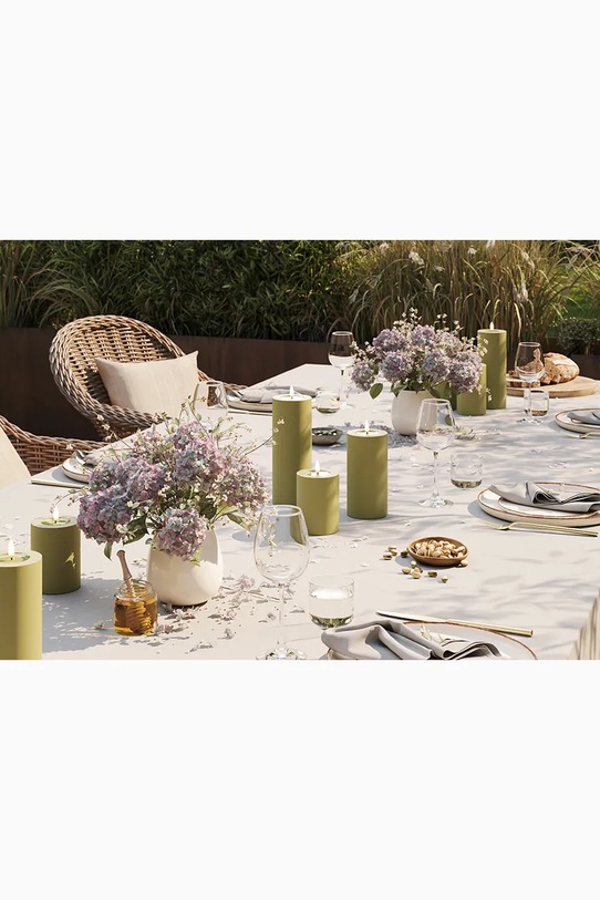 Led sveča Deluxe Homeart Oliven Gronne Fyrfadslys 4 x 4,5 cm 2-pack RF.0091