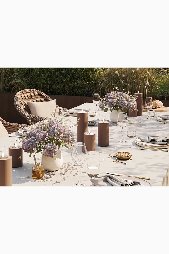 Led sveča Deluxe Homeart Mokka Bloklys 7,5 x 12,5 cm RF.0096